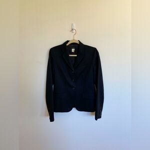 J. Crew 100% Wool Classic Black Women's Blazer, Size 6 Tall